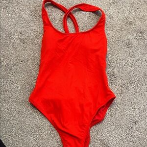 Vibrant Red One-Piece Swimsuit